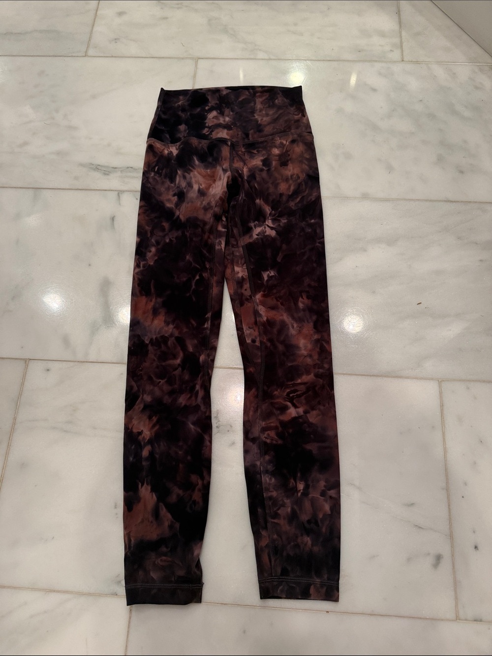 lululemon athletica Black and Brown Tie-Dye High-Rise Leggings